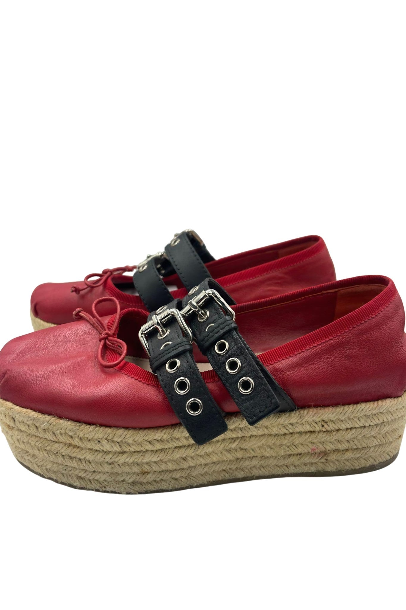Bailarina Roja con Hebillas | Talla 36 EU (23MX)