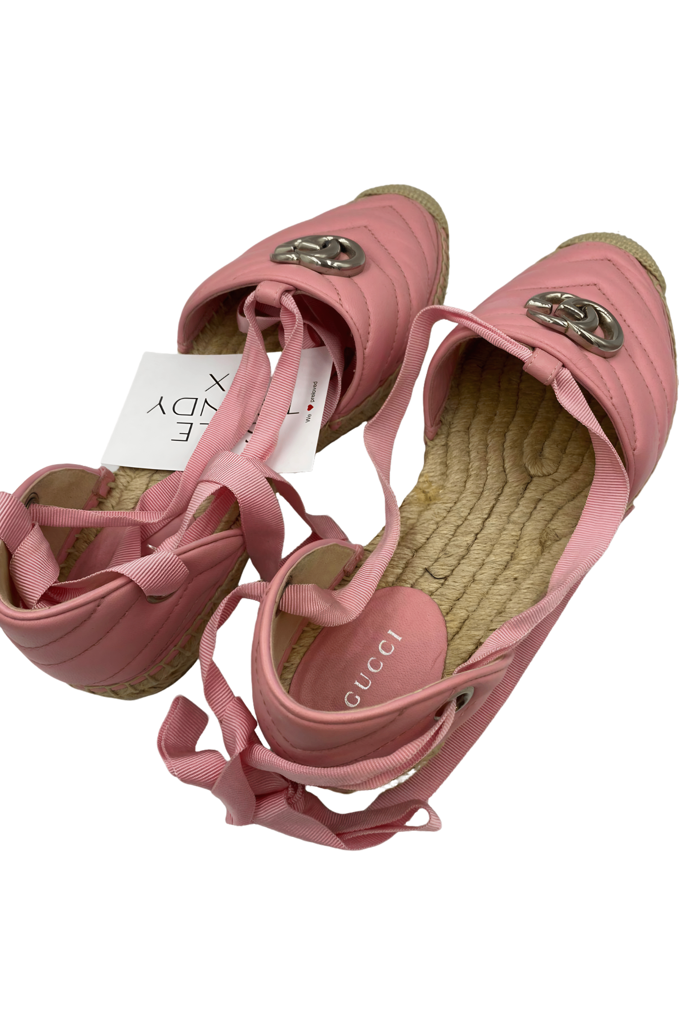 Espadrilles Rosa con Listones | Talla 38 EU (24MX)