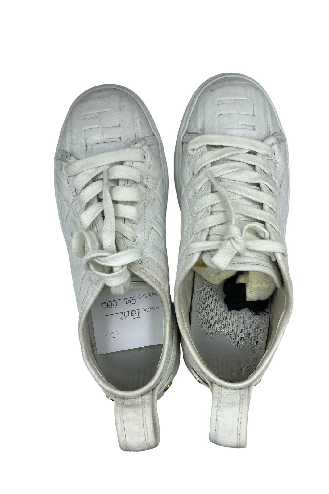 Fendi Sneakers Blancos Grabado FF Hombre | Talla 33.5