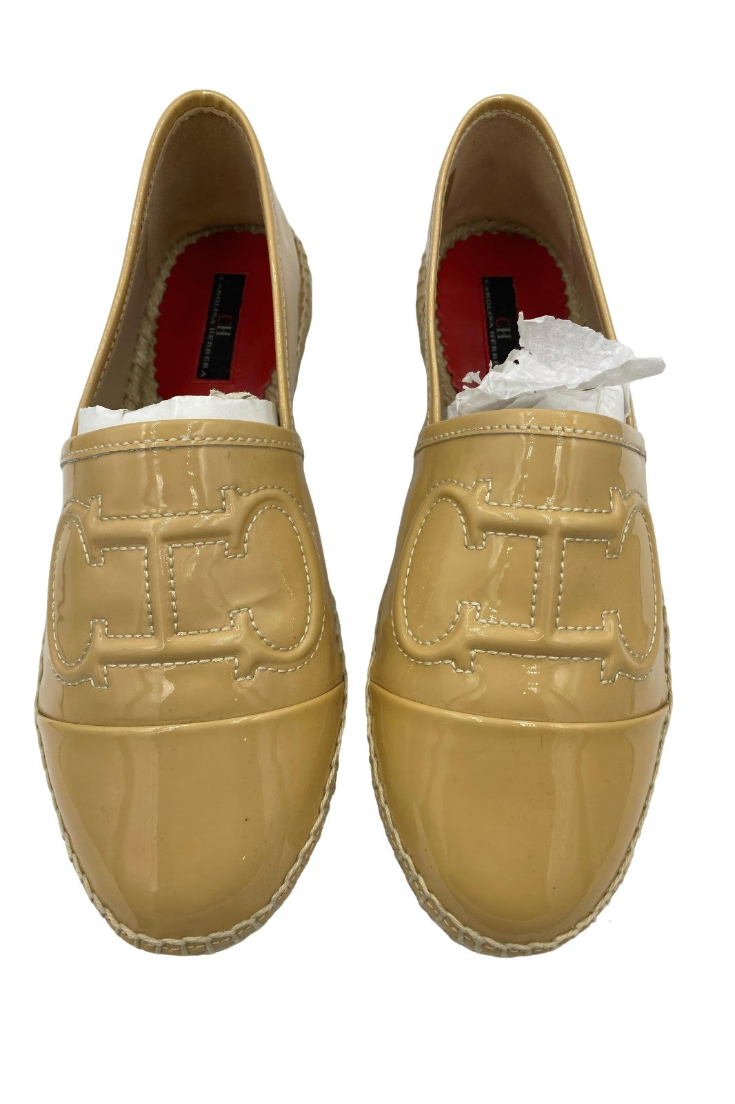 Alpargatas CH Carolina Herrera de Charol Beige | Talla 23 MX