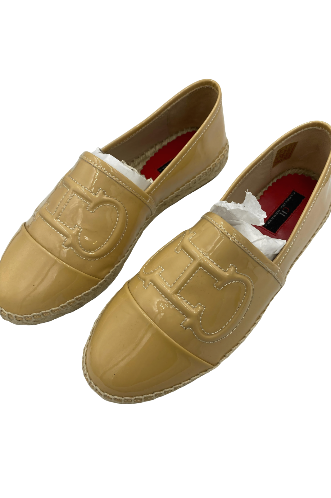 Alpargatas CH Carolina Herrera de Charol Beige | Talla 23 MX