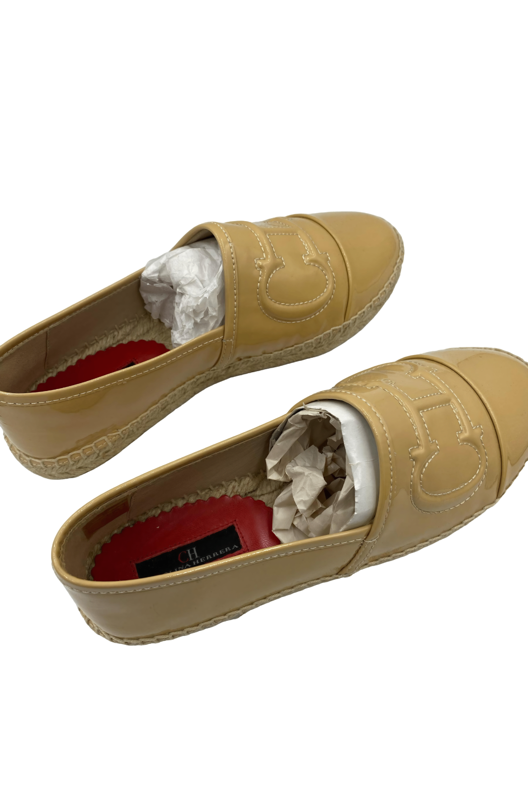 Alpargatas CH Carolina Herrera de Charol Beige | Talla 23 MX