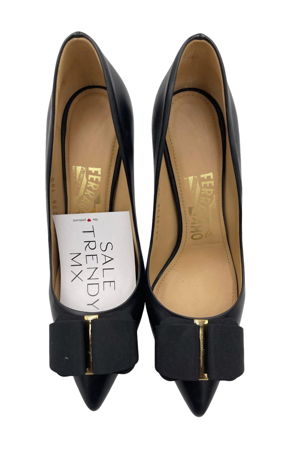 Tacones Salvatore Ferragamo Negros con Moño Vara | Talla 22.5 MX