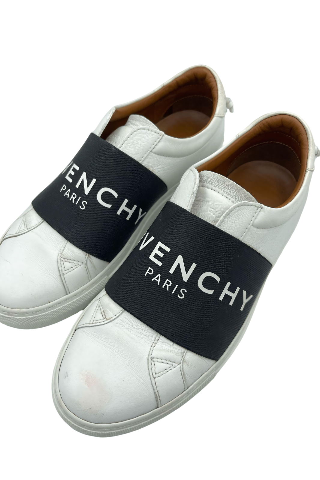 Tenis Givenchy Paris blancos con banda elástica negra | Talla 22 MX