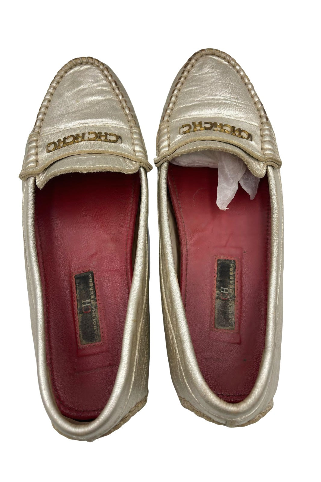 Mocasines Dorados CH Carolina Herrera | Talla 24 MX