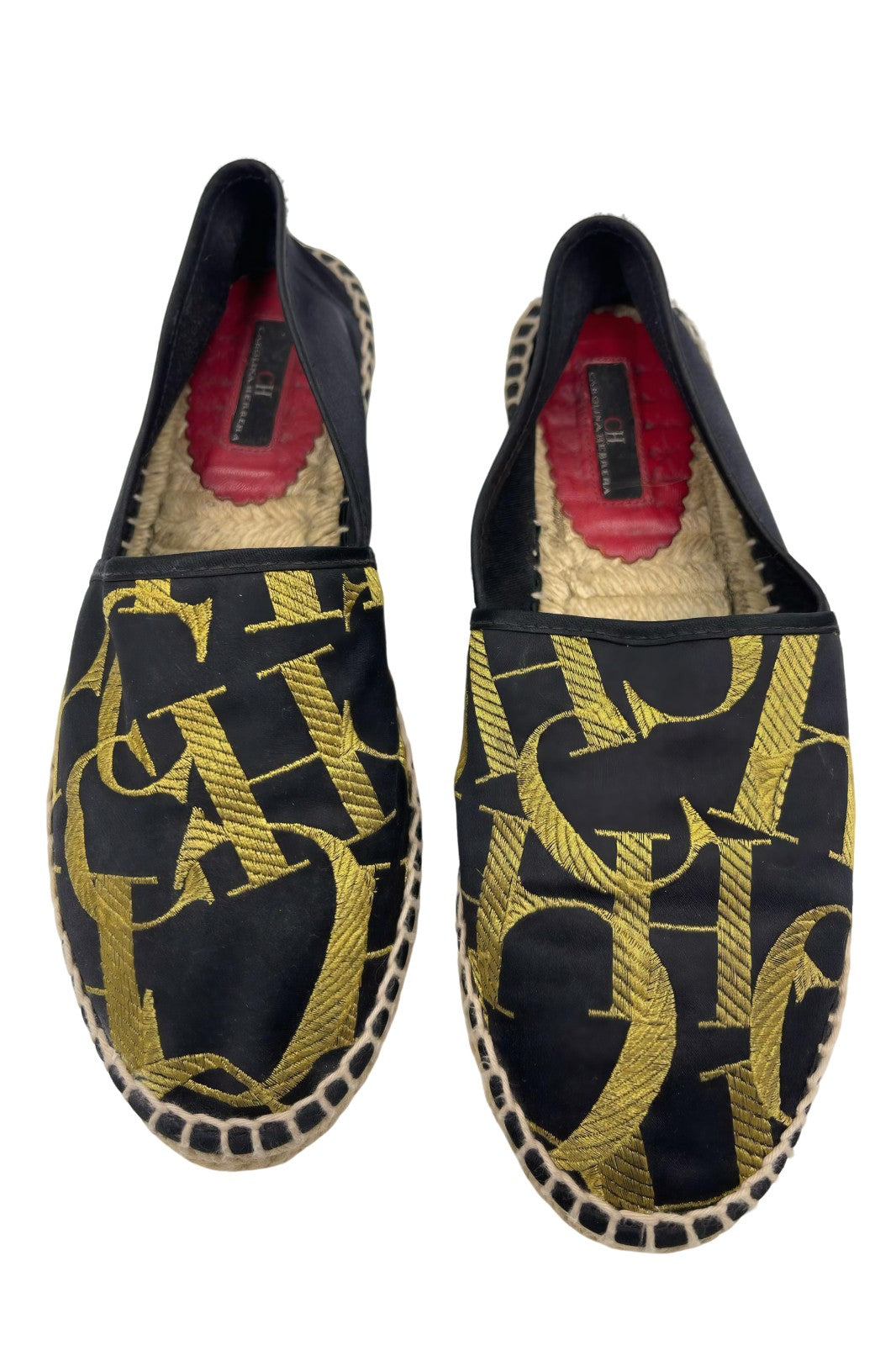 Alpargatas CH Carolina Herrera Negras y Doradas | Talla 24 MX
