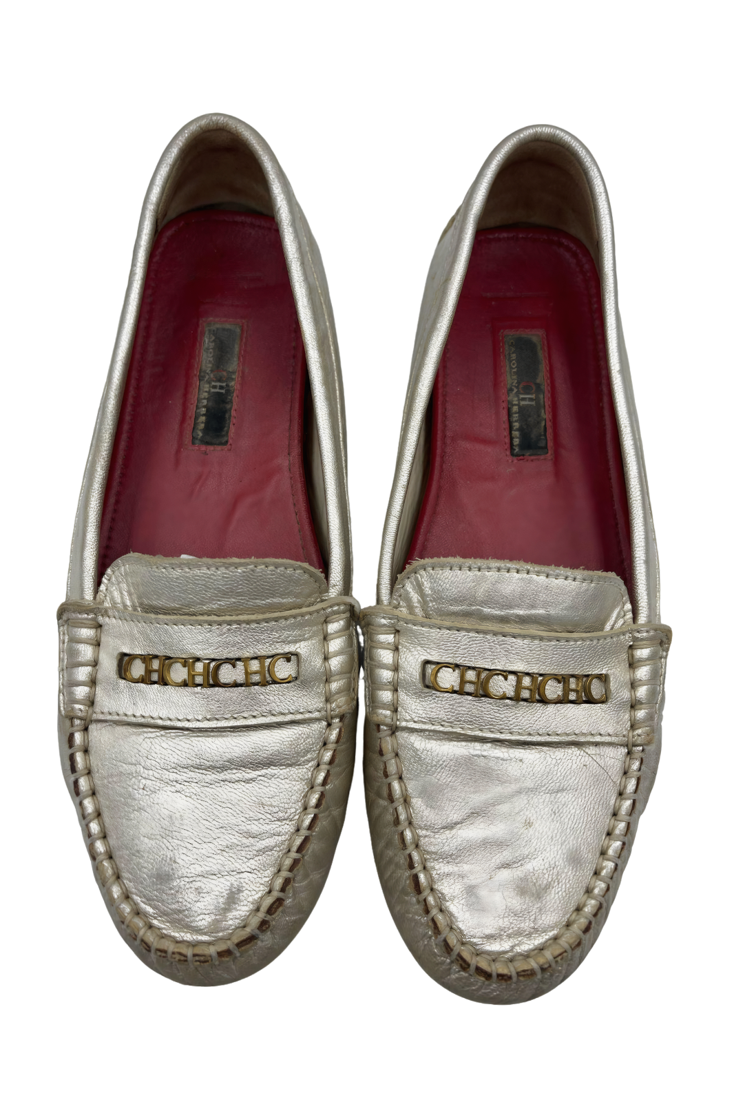 Mocasines Dorados CH Carolina Herrera | Talla 24 MX