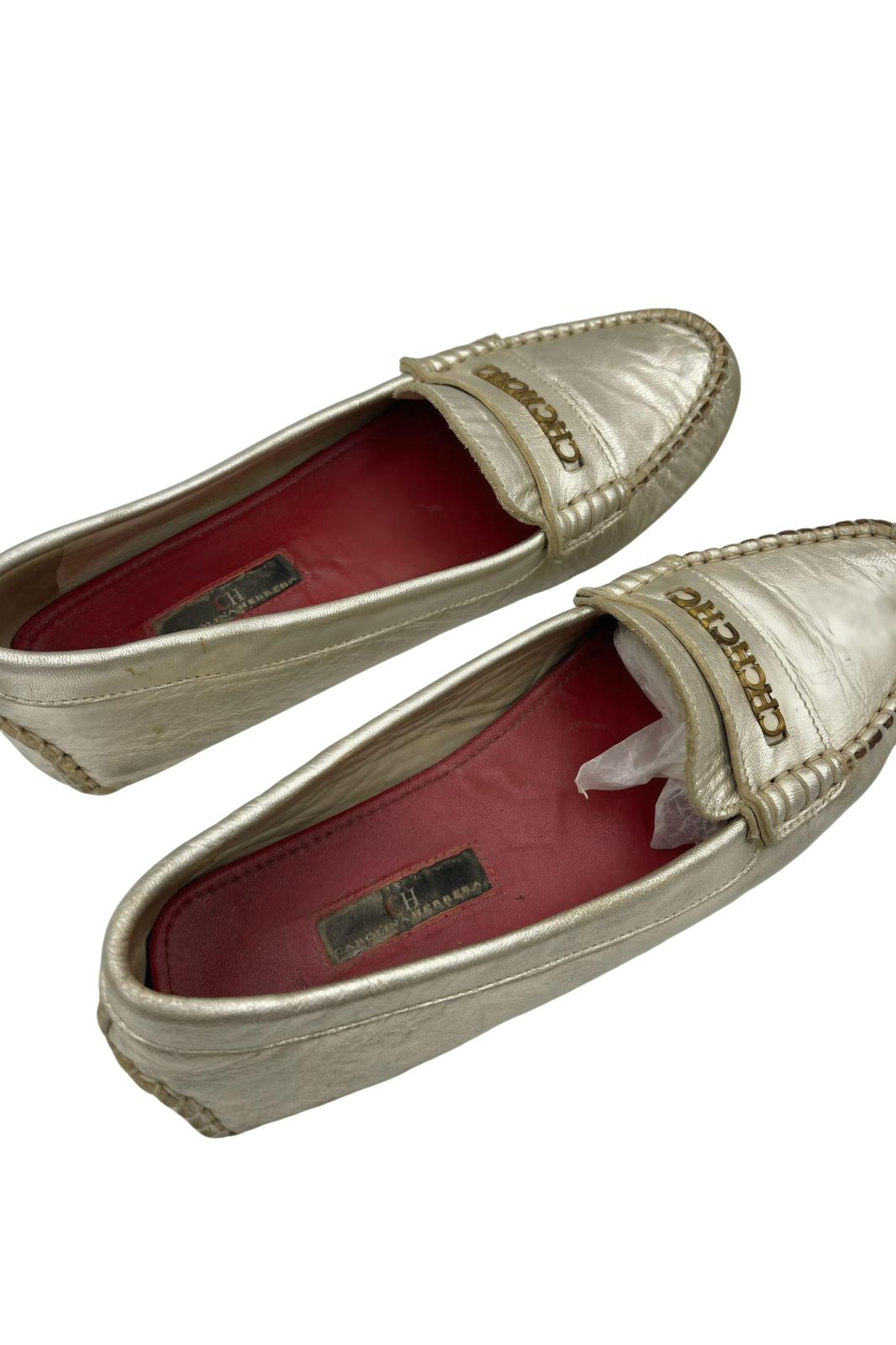 Mocasines Dorados CH Carolina Herrera | Talla 24 MX
