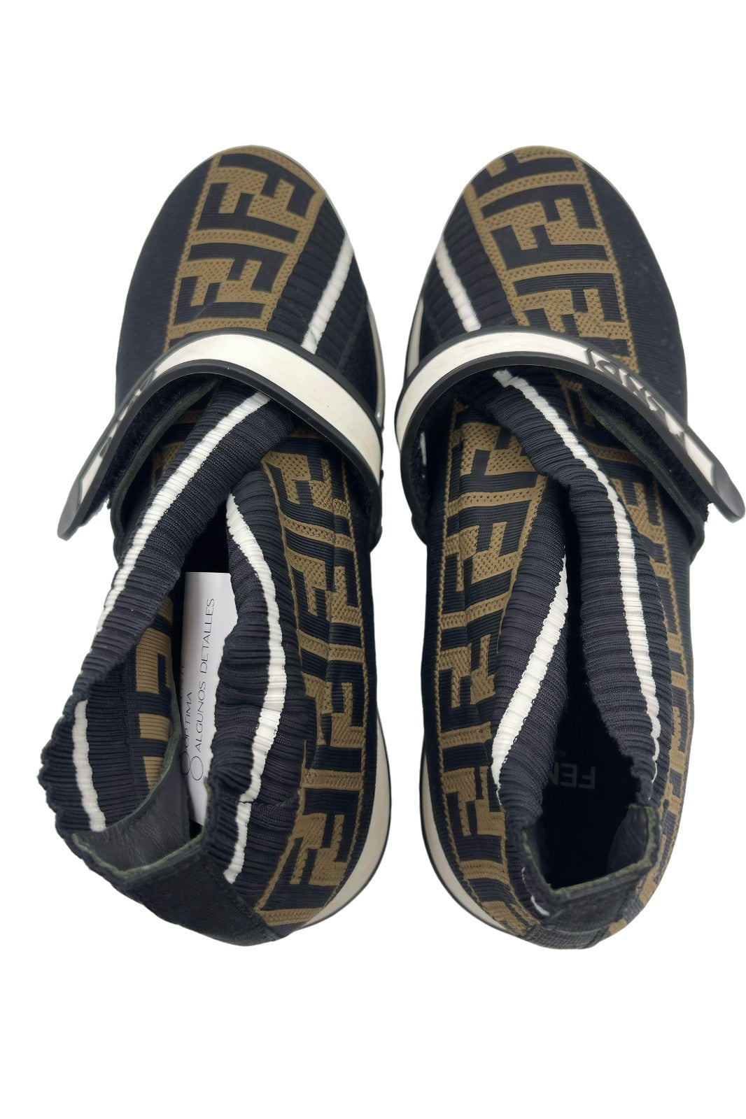 Tenis Fendi Elastic Love Negro y Marrón | Talla 24 MX