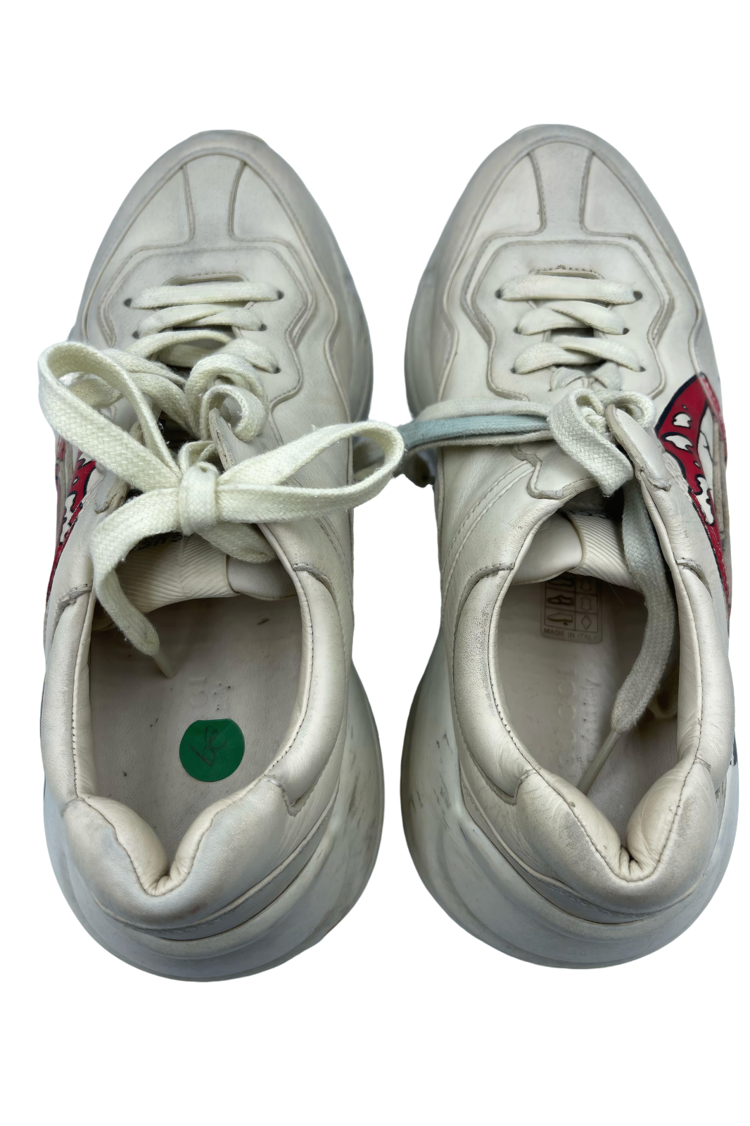 Tenis Gucci Rhyton 'Mouth' de piel blanca | Talla 25 MX