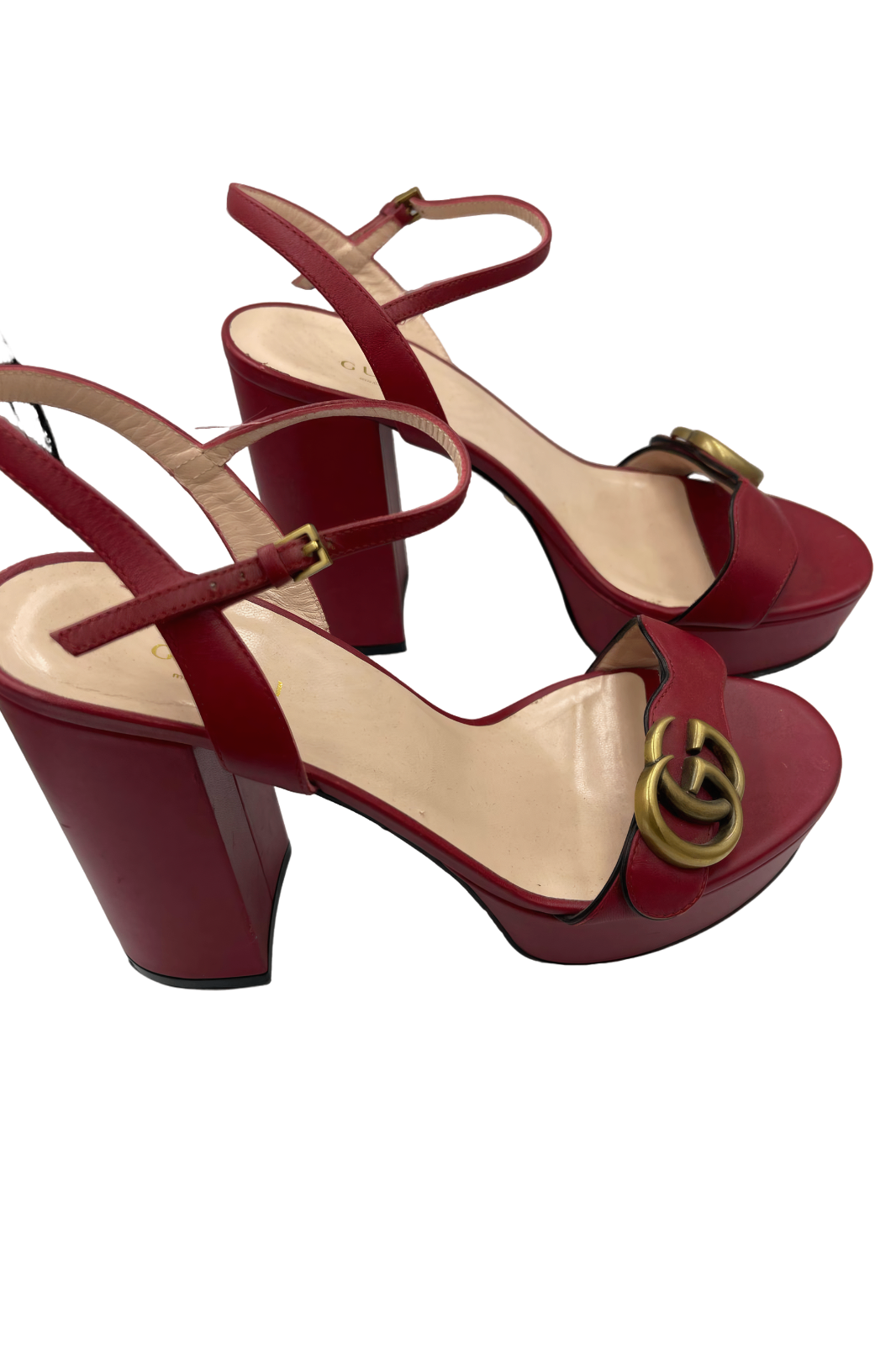 Sandalias Gucci Marmont Rojas de Piel | Talla 24 MX