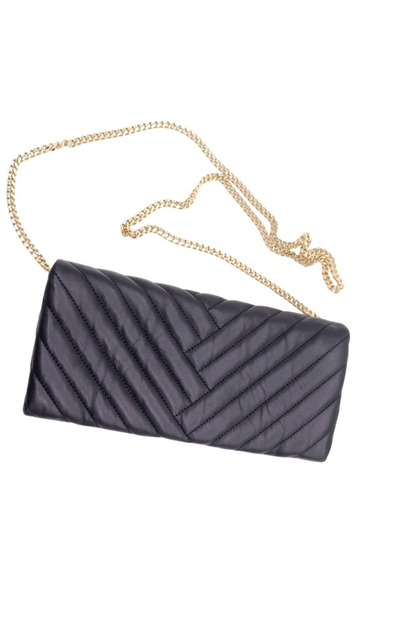 Clutch Acolchado Negro