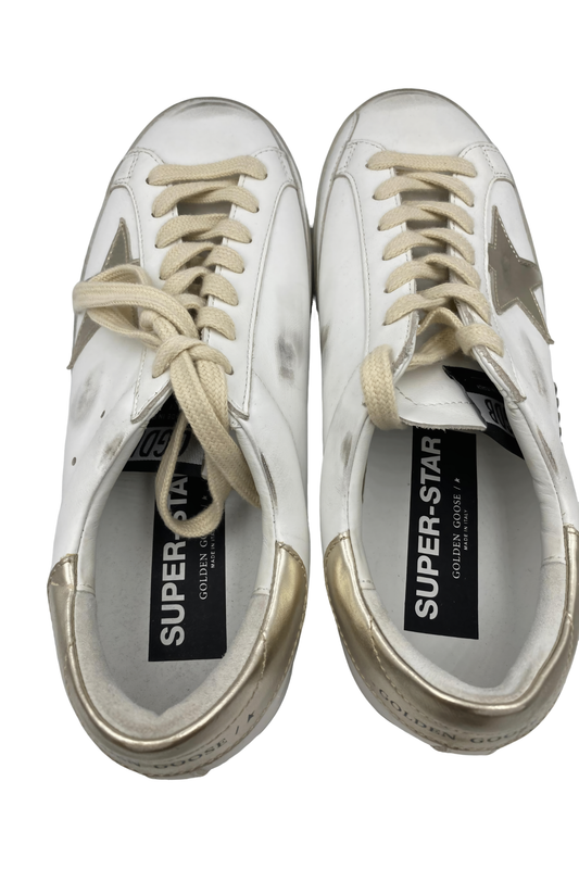 Superstar Blanco y Dorado | Talla 42 EU (27.5MX)
