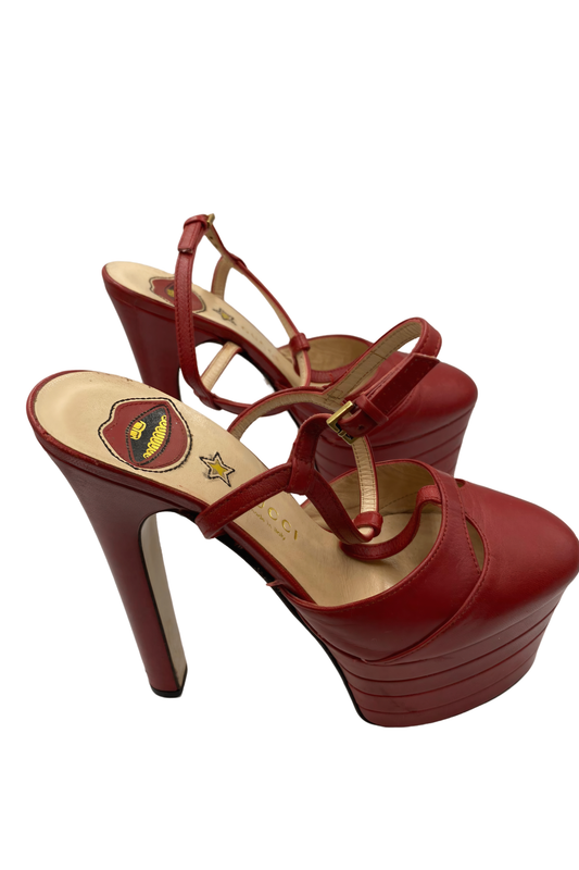 Tacón Plataforma Rojo | Talla 36 EU (23MX)
