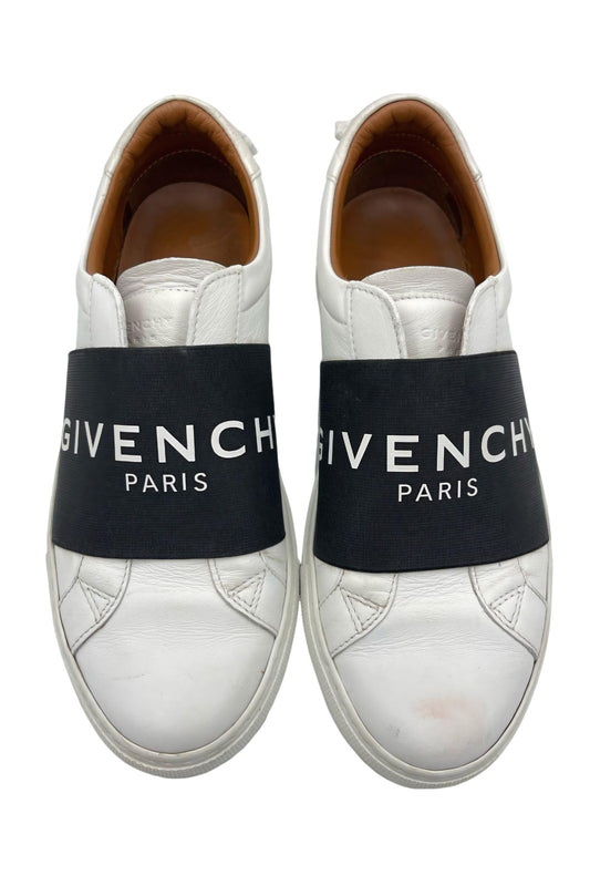 Tenis Givenchy Paris blancos con banda elástica negra | Talla 22 MX