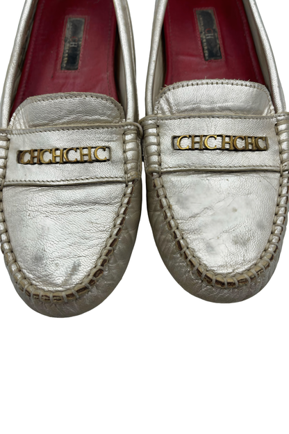Mocasines Dorados CH Carolina Herrera | Talla 24 MX