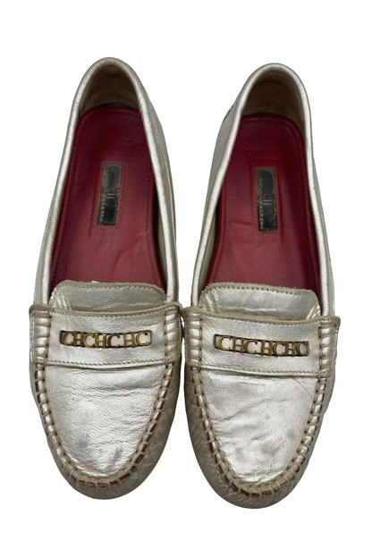 Mocasines Dorados CH Carolina Herrera | Talla 24 MX