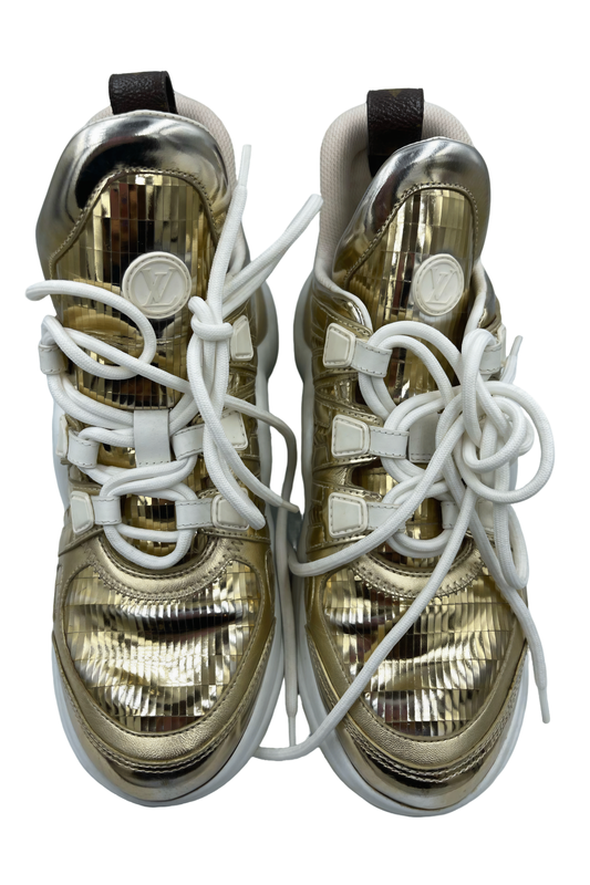 Sneakers Louis Vuitton Dorados Iconic | Talla 24 MX