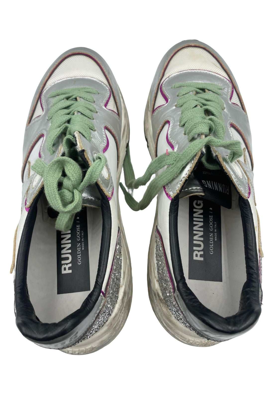 Tenis Running Plata con Glitter | Talla 39EU (24.5MX)